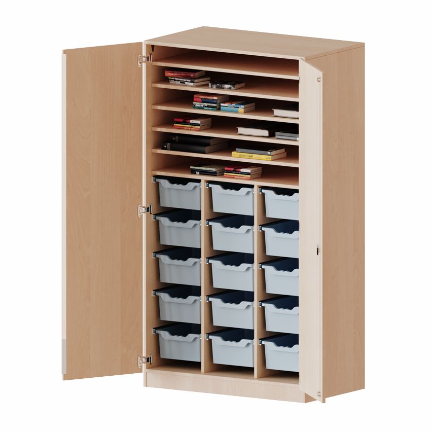 Bastelschrank 5 OH, 15 Boxen L, 4 Dekore